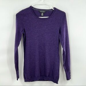 Banana Republic purple long sleeve pullover sweater XS extra fine Merino wool